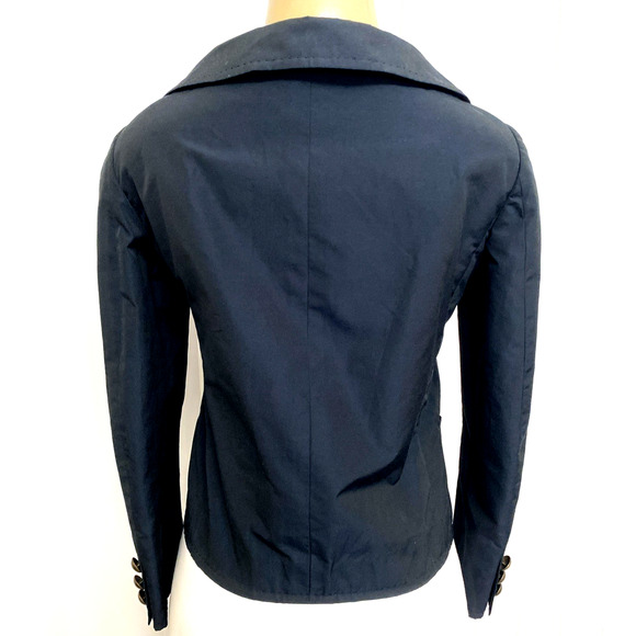 Love Moschino Cheap Chic Jacket Blazer Navy Black Lightweight Brass Button 8 M - Picture 3 of 7